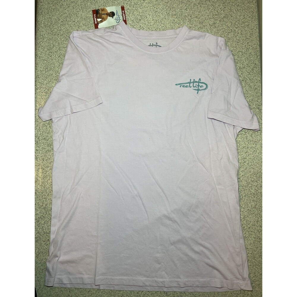 REEL LIFE Men's SIZE X-LARGE (XL) Ocean Washed Short Sleeve Soft Pre-Shrunk Tee